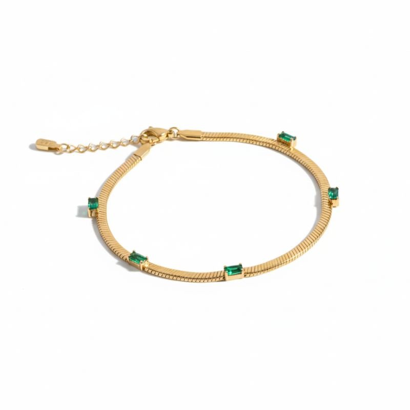 18K Gold Emerald Serpent Set - Image 4